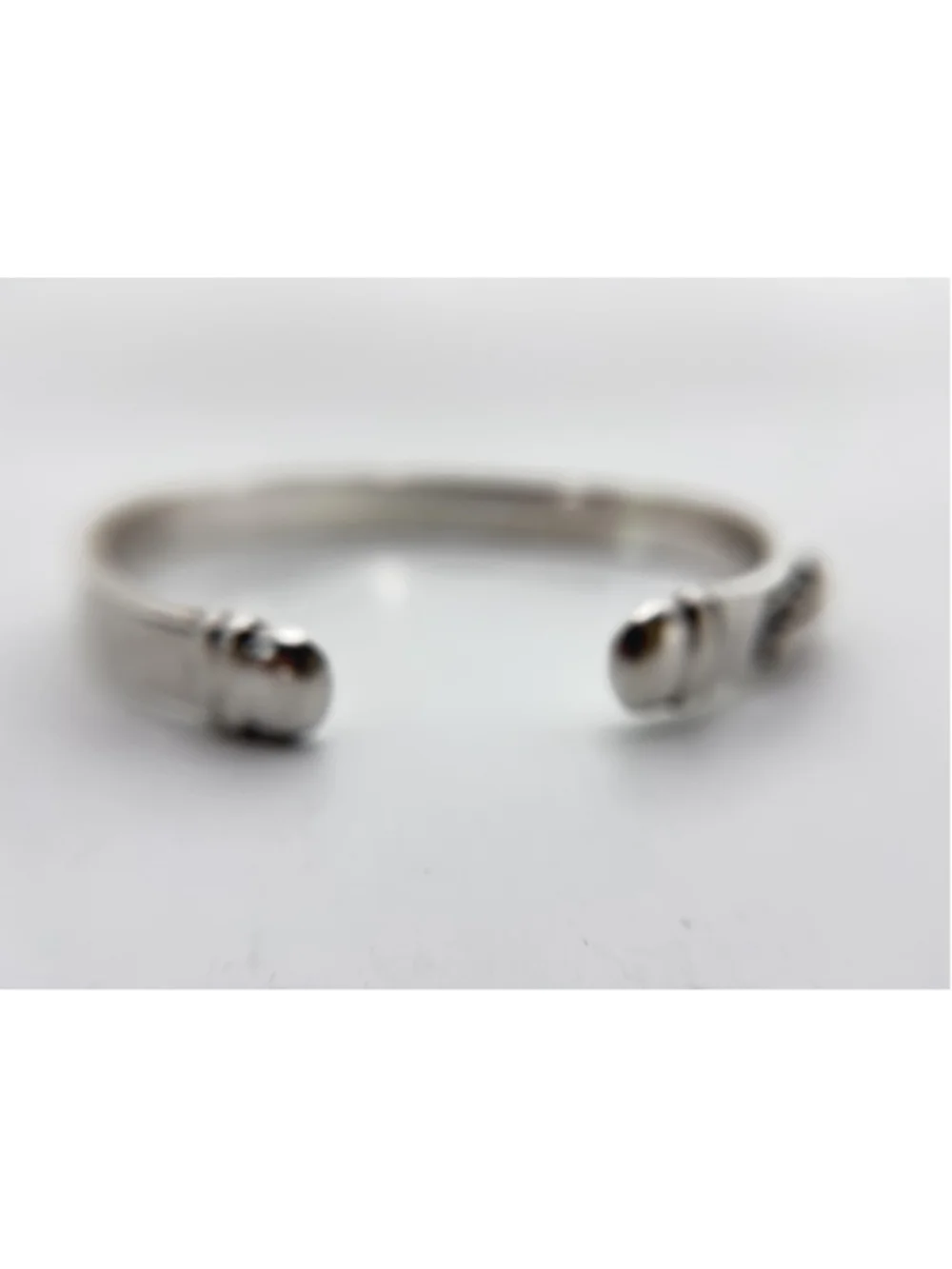 Until There's A Cure Sterling Silver Italy Hinged Cuff Bracelet HIV AIDS Charity